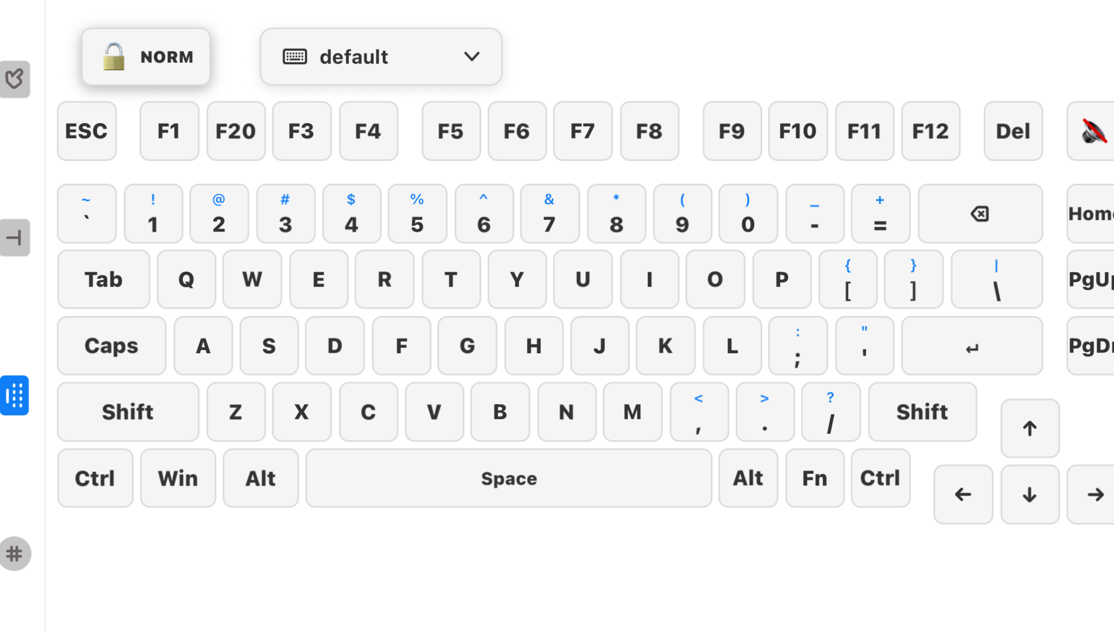 Full QWERTY keyboard (landscape)
