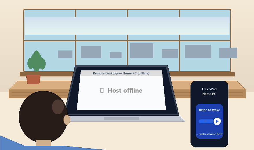 Cafe · Wake the Home PC from the Road